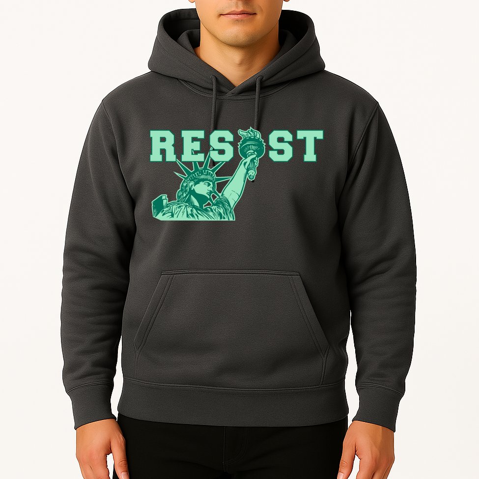 Statue of Liberty Resist Graphic Resistance Anti Trump Hoodie