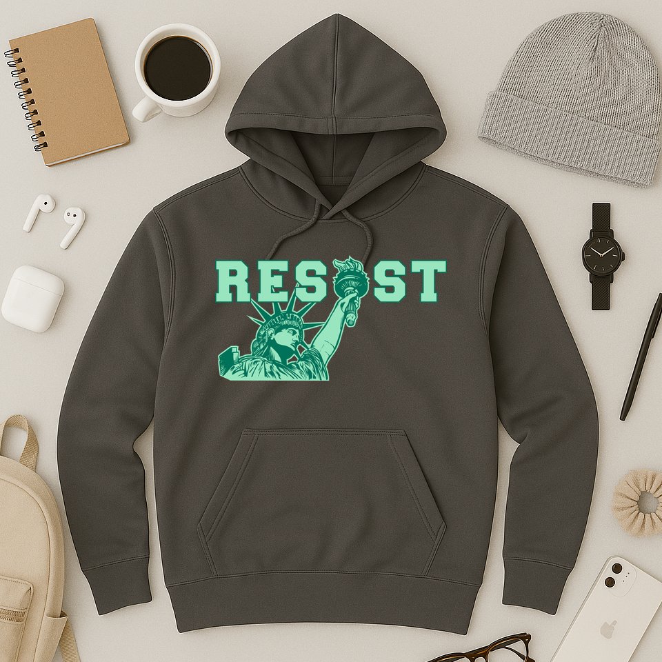 Statue of Liberty Resist Graphic Resistance Anti Trump Hoodie