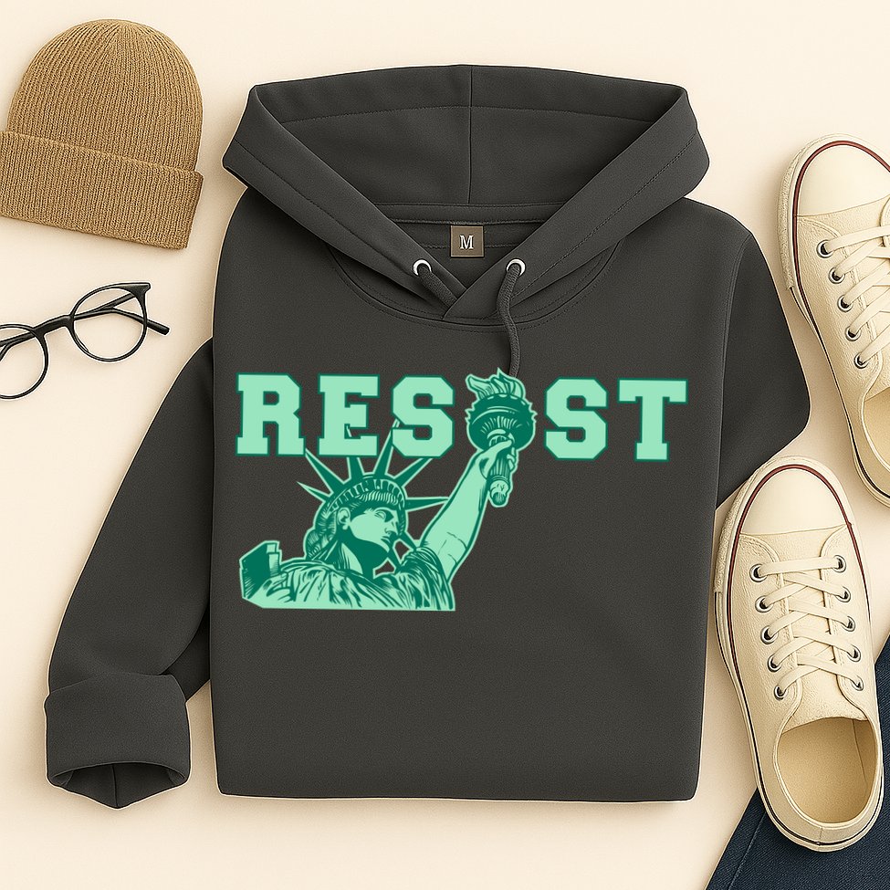 Statue of Liberty Resist Graphic Resistance Anti Trump Hoodie