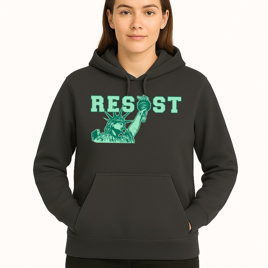 Statue of Liberty Resist Graphic Resistance Anti Trump Hoodie