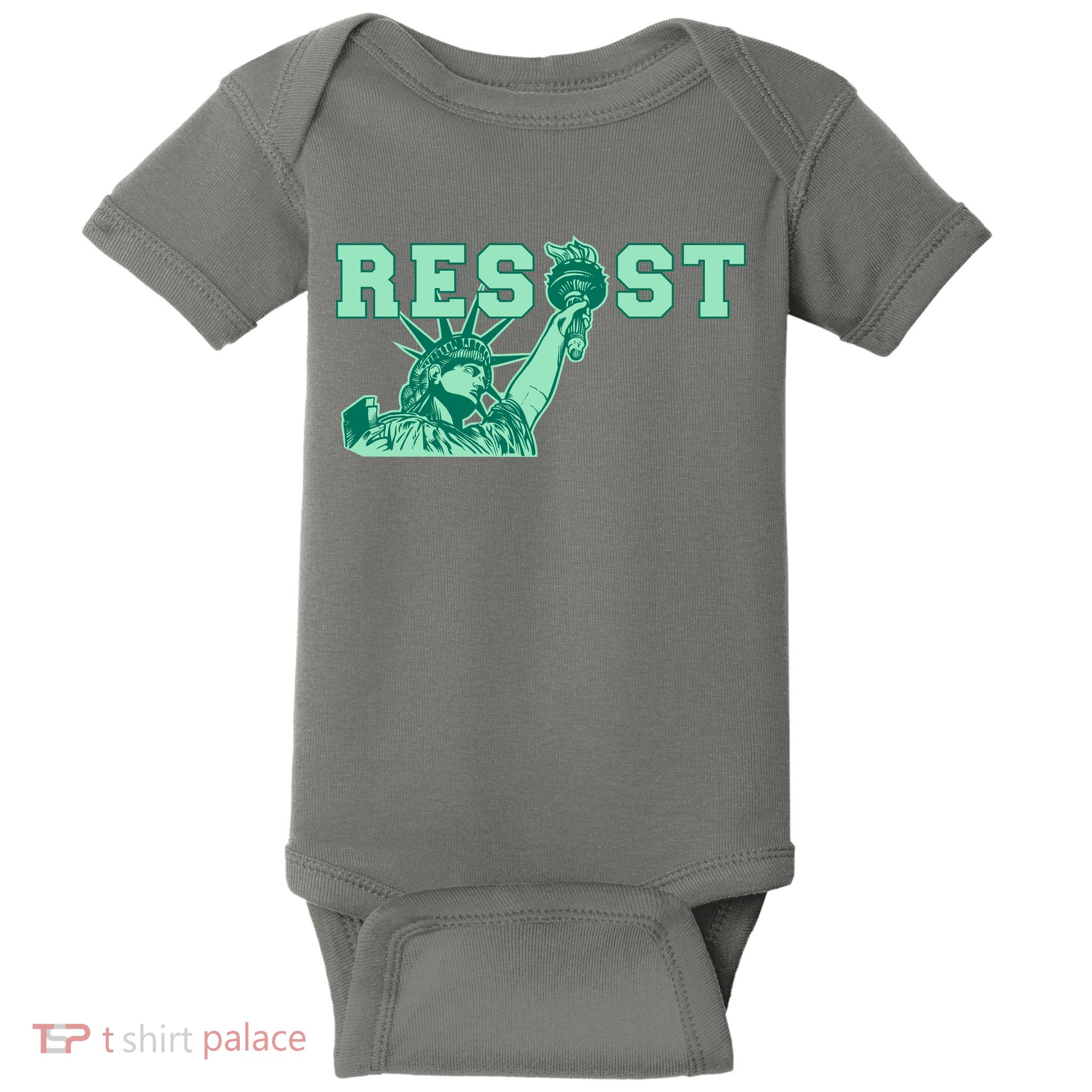 Statue of Liberty Resist Graphic Resistance Anti Trump Baby Bodysuit