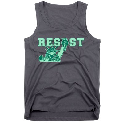 Statue of Liberty Resist Graphic Resistance Anti Trump Tank Top