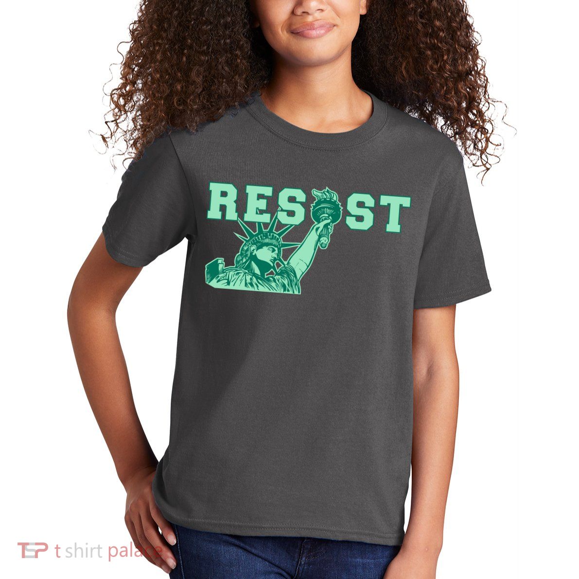 Statue of Liberty Resist Graphic Resistance Anti Trump Kids T-Shirt