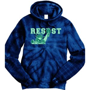 Statue of Liberty Resist Graphic Resistance Anti Trump Tie Dye Hoodie