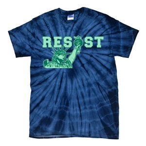 Statue of Liberty Resist Graphic Resistance Anti Trump Tie-Dye T-Shirt