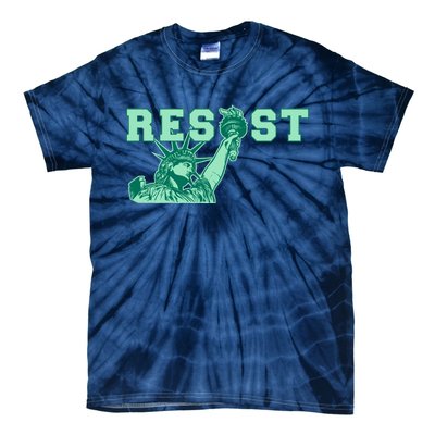 Statue of Liberty Resist Graphic Resistance Anti Trump Tie-Dye T-Shirt