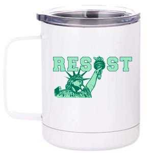 Statue of Liberty Resist Graphic Resistance Anti Trump 12 oz Stainless Steel Tumbler Cup