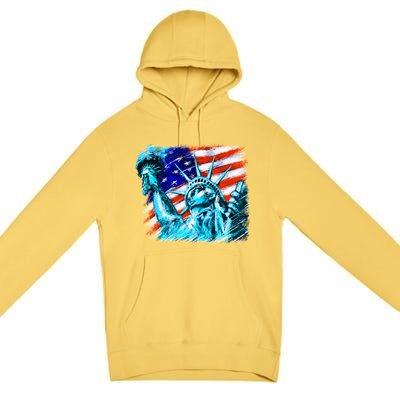 Statue Of Liberty USA Premium Pullover Hoodie