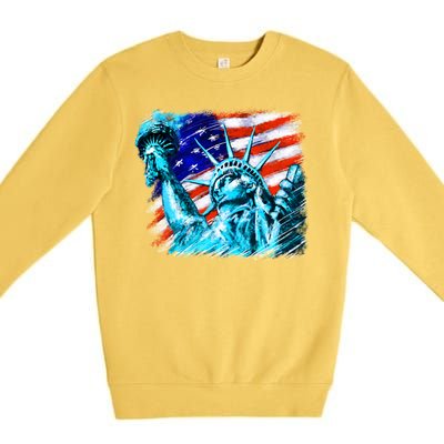 Statue Of Liberty USA Premium Crewneck Sweatshirt