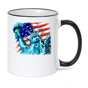 Statue Of Liberty USA 11oz Black Color Changing Mug