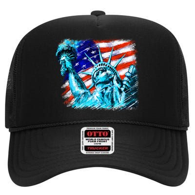 Statue Of Liberty USA High Crown Mesh Back Trucker Hat