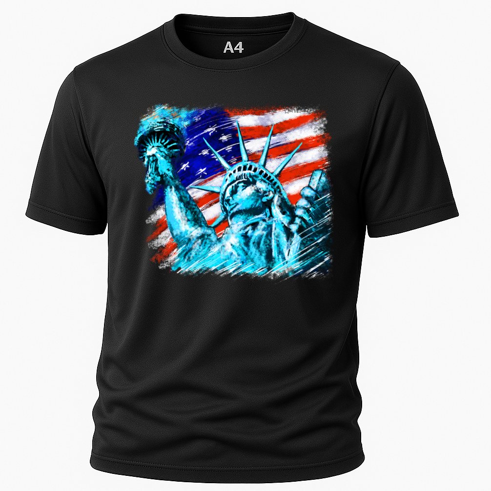 Statue Of Liberty USA Cooling Performance Crew T-Shirt