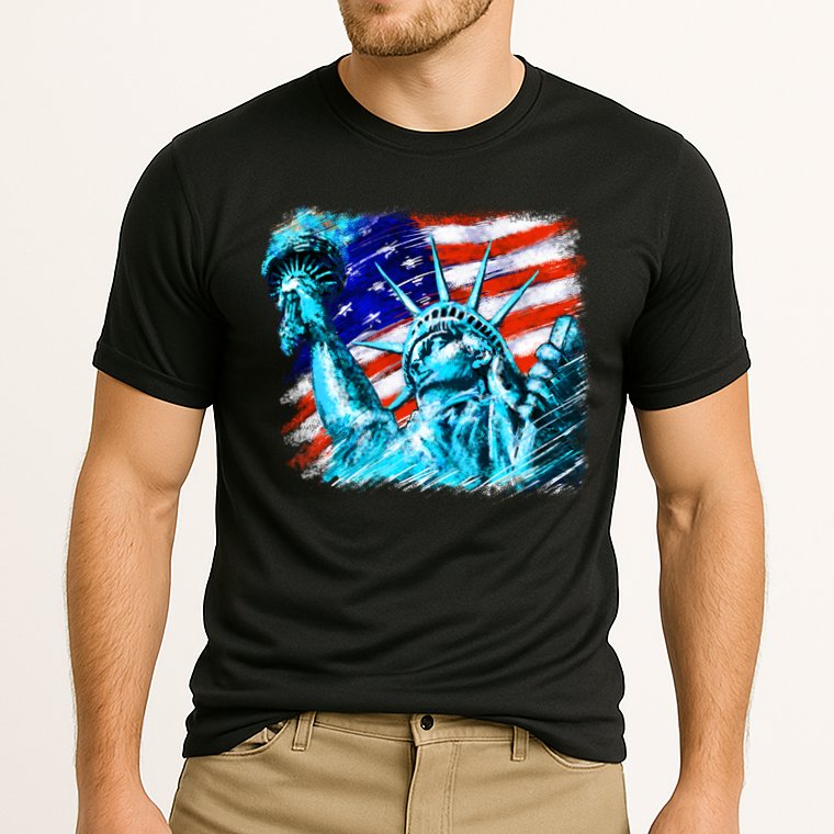 Statue Of Liberty USA Cooling Performance Crew T-Shirt
