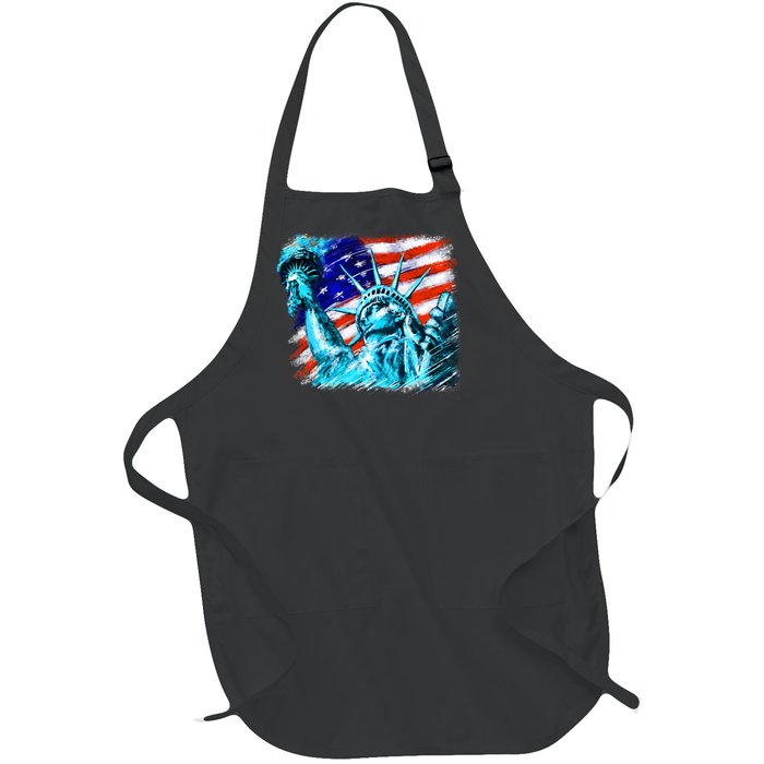 Statue Of Liberty USA Full-Length Apron With Pockets