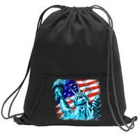 Statue Of Liberty USA Sweatshirt Cinch Pack Bag