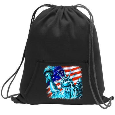 Statue Of Liberty USA Sweatshirt Cinch Pack Bag