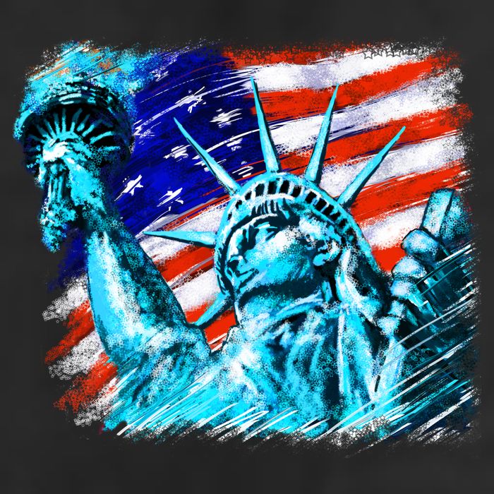 Statue Of Liberty USA Adult Drive Performance Visor
