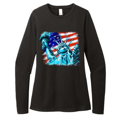 Statue Of Liberty USA Womens CVC Long Sleeve Shirt