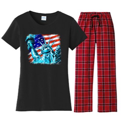 Statue Of Liberty USA Women's Flannel Pajama Set