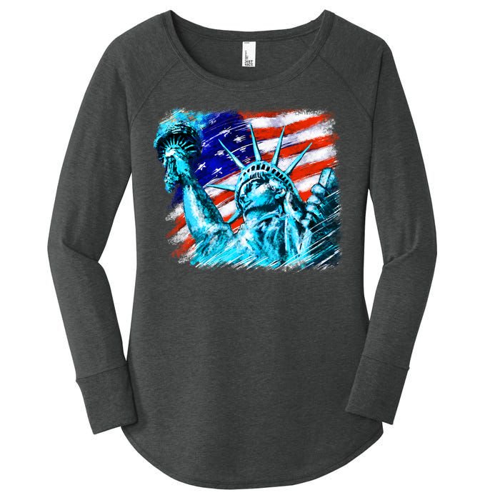 Statue Of Liberty USA Women's Perfect Tri Tunic Long Sleeve Shirt