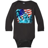 Statue Of Liberty USA Baby Long Sleeve Bodysuit