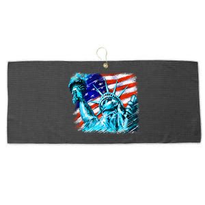 Statue Of Liberty USA Large Microfiber Waffle Golf Towel