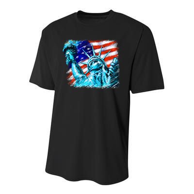 Statue Of Liberty USA Youth Performance Sprint T-Shirt