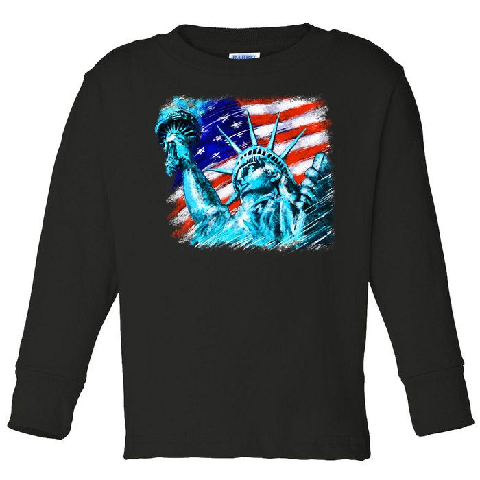 Statue Of Liberty USA Toddler Long Sleeve Shirt