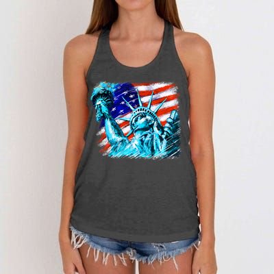 Statue Of Liberty USA Women's Knotted Racerback Tank