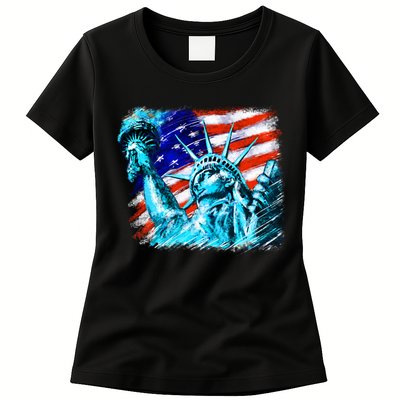 Statue Of Liberty USA Womens T-Shirt