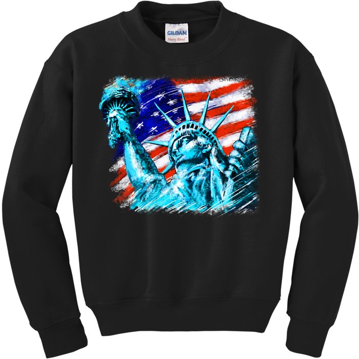 Statue Of Liberty USA Kids Sweatshirt