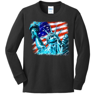 Statue Of Liberty USA Kids Long Sleeve Shirt