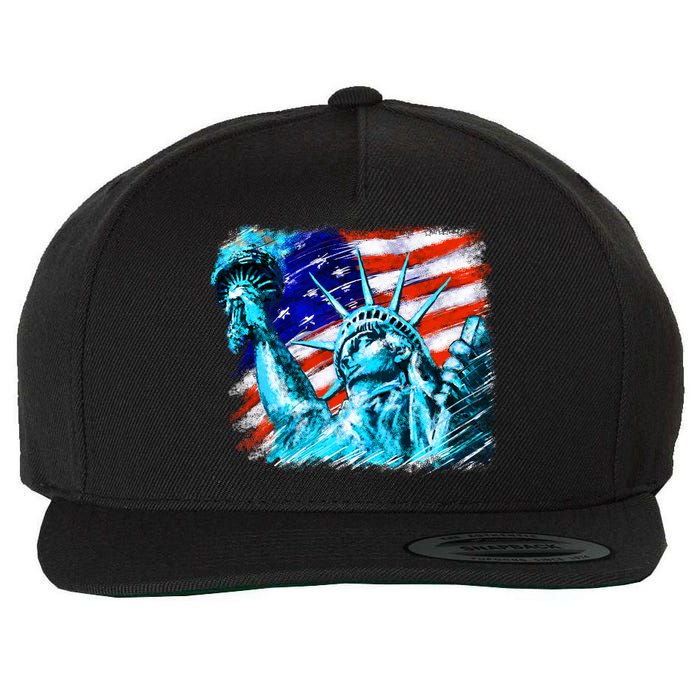 Statue Of Liberty USA Wool Snapback Cap