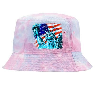 Statue Of Liberty USA Tie-Dyed Bucket Hat