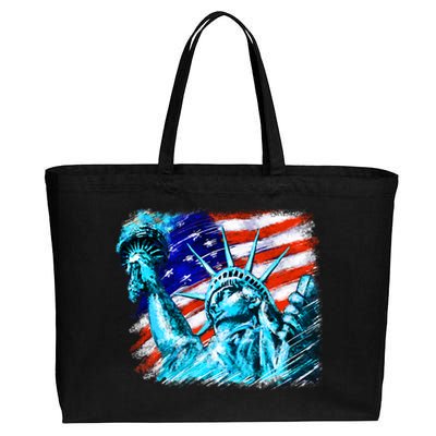 Statue Of Liberty USA Cotton Canvas Jumbo Tote