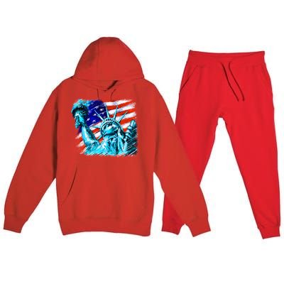 Statue Of Liberty USA Premium Hooded Sweatsuit Set