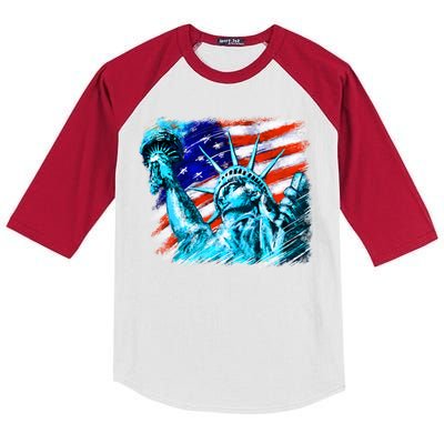 Statue Of Liberty USA Kids Colorblock Raglan Jersey