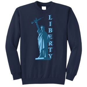 Stature Of Liberty Holding AR-15 Assault Rifle Tall Sweatshirt