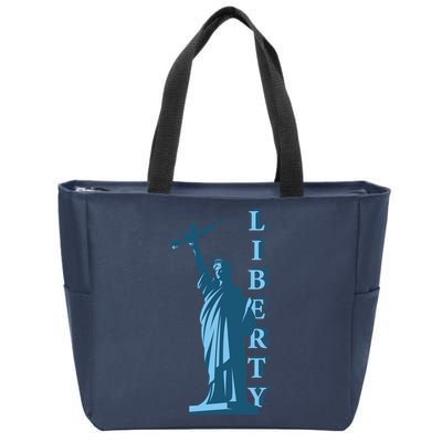 Stature Of Liberty Holding AR-15 Assault Rifle Zip Tote Bag