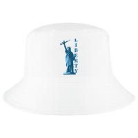 Stature Of Liberty Holding AR-15 Assault Rifle Cool Comfort Performance Bucket Hat