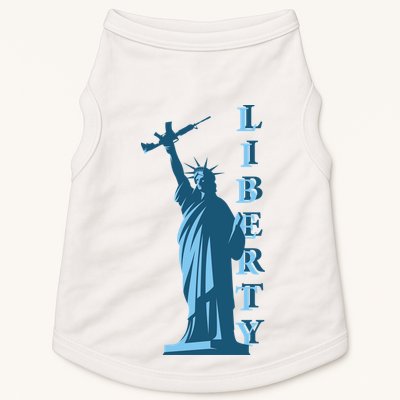 Stature Of Liberty Holding AR-15 Assault Rifle Doggie Tank