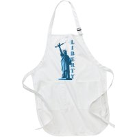 Stature Of Liberty Holding AR-15 Assault Rifle Full-Length Apron With Pockets