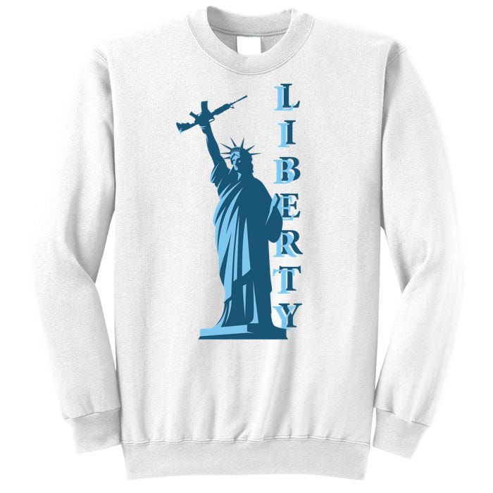 Stature Of Liberty Holding AR-15 Assault Rifle Sweatshirt