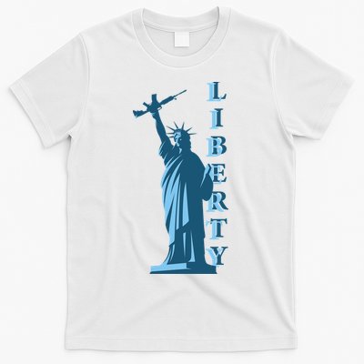 Stature Of Liberty Holding AR-15 Assault Rifle T-Shirt