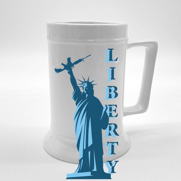 Stature Of Liberty Holding AR-15 Assault Rifle Beer Stein