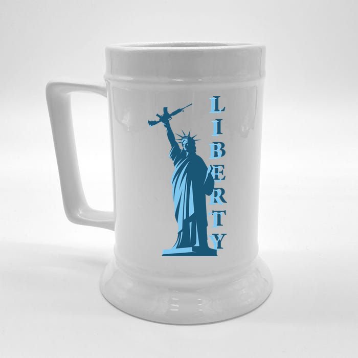 Stature Of Liberty Holding AR-15 Assault Rifle Beer Stein