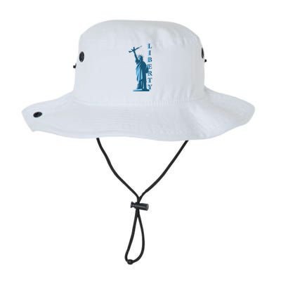 Stature Of Liberty Holding AR-15 Assault Rifle Legacy Cool Fit Booney Bucket Hat