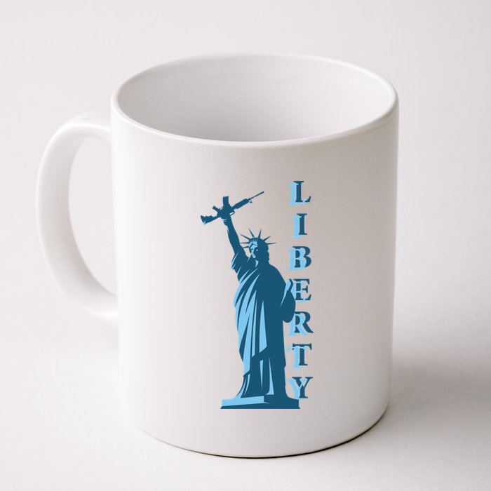 Stature Of Liberty Holding AR-15 Assault Rifle Coffee Mug