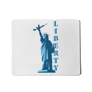 Stature Of Liberty Holding AR-15 Assault Rifle Mousepad