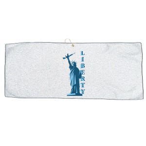 Stature Of Liberty Holding AR-15 Assault Rifle Large Microfiber Waffle Golf Towel